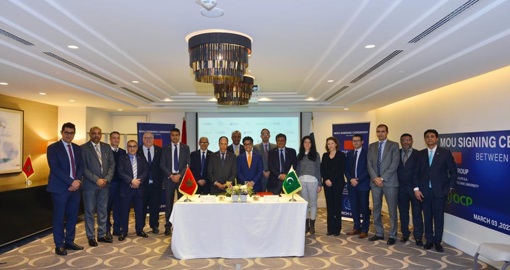 Maroc-Pakistan : L’OCP, l’UM6P et Fauji signent un MoU en faveur du secteur agricole